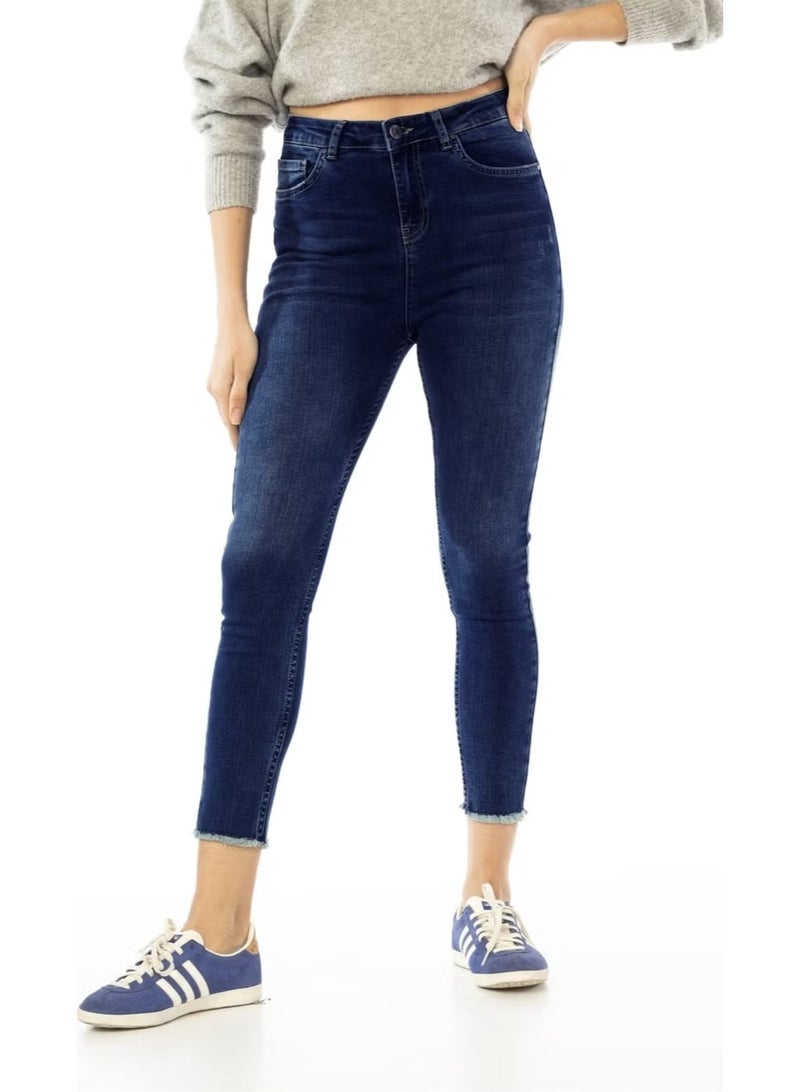 Cedy Denim Blue High Waist Skinny Jeans C596 - Image 4